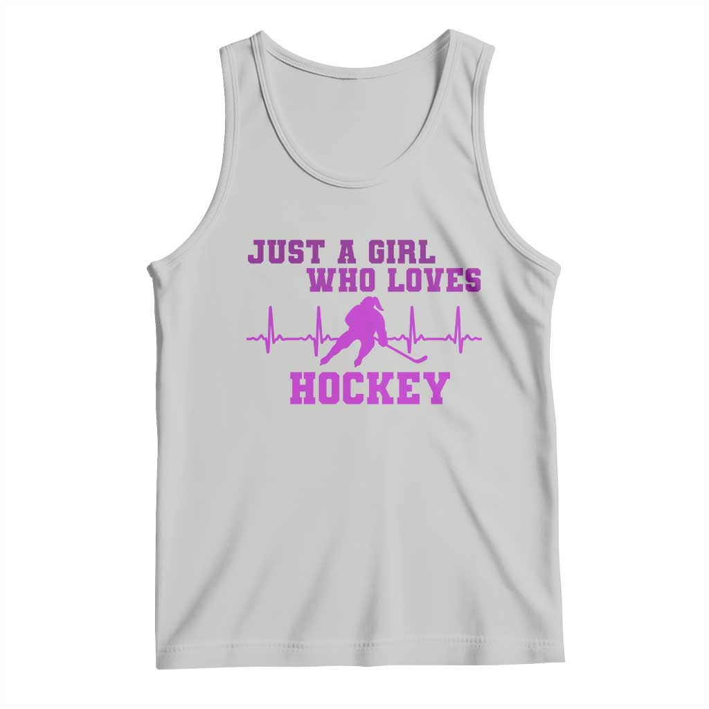 Funny Just A Girl Who Loves Hockey Tank Top Gift For Women - Wonder Print Shop