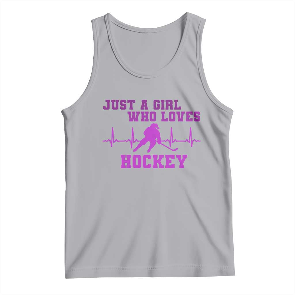 Funny Just A Girl Who Loves Hockey Tank Top Gift For Women - Wonder Print Shop