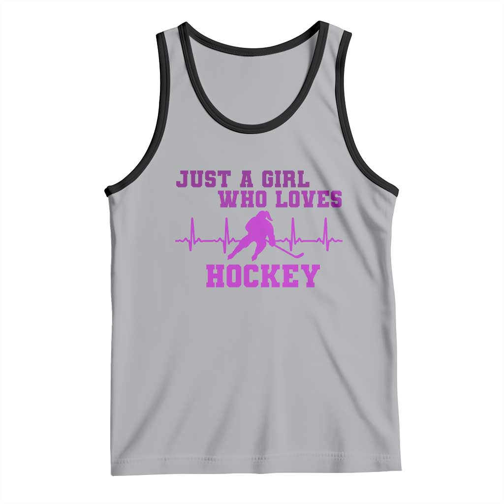 Funny Just A Girl Who Loves Hockey Tank Top Gift For Women - Wonder Print Shop