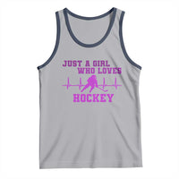 Funny Just A Girl Who Loves Hockey Tank Top Gift For Women - Wonder Print Shop