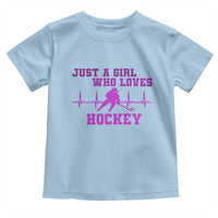 Funny Just A Girl Who Loves Hockey Toddler T Shirt Gift For Women - Wonder Print Shop