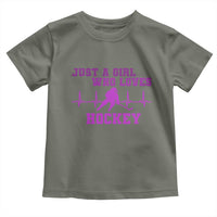 Funny Just A Girl Who Loves Hockey Toddler T Shirt Gift For Women - Wonder Print Shop