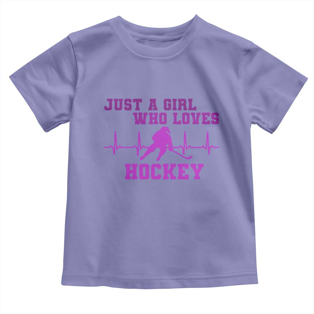 Funny Just A Girl Who Loves Hockey Toddler T Shirt Gift For Women - Wonder Print Shop