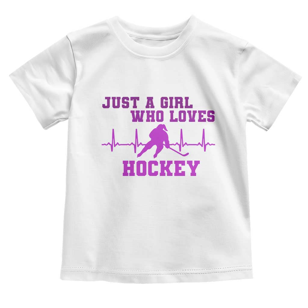 Funny Just A Girl Who Loves Hockey Toddler T Shirt Gift For Women - Wonder Print Shop