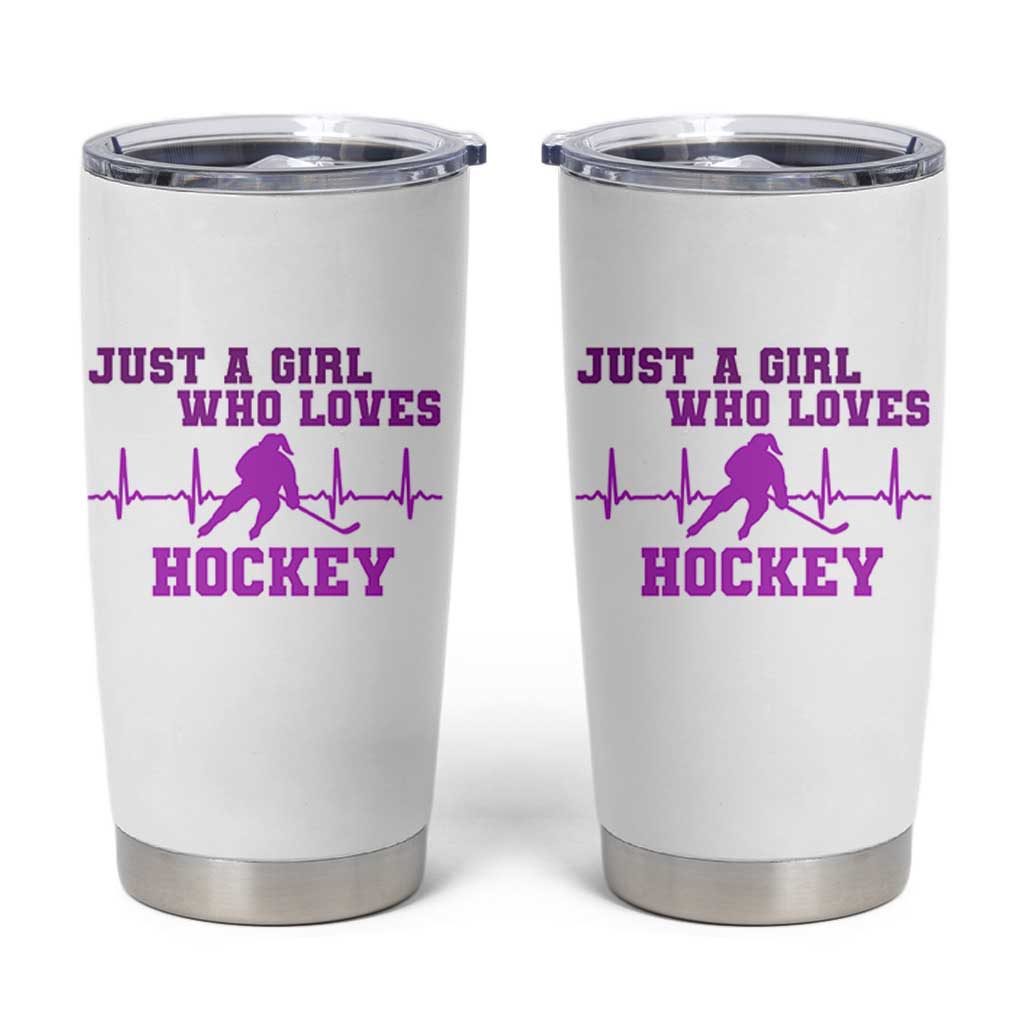 Funny Just A Girl Who Loves Hockey Tumbler Cup Gift For Women - Wonder Print Shop