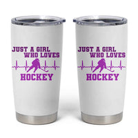 Funny Just A Girl Who Loves Hockey Tumbler Cup Gift For Women - Wonder Print Shop