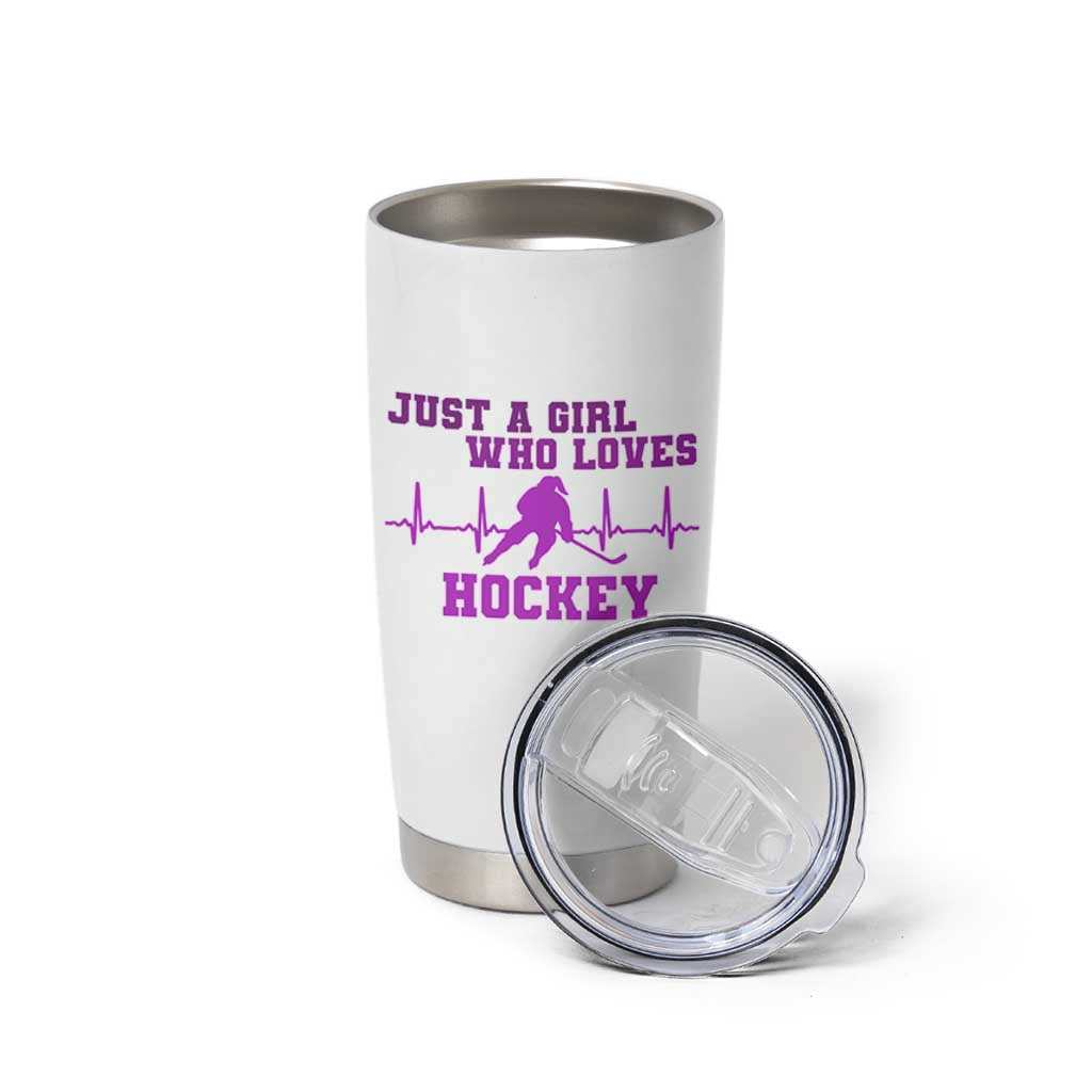 Funny Just A Girl Who Loves Hockey Tumbler Cup Gift For Women - Wonder Print Shop