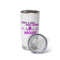 Funny Just A Girl Who Loves Hockey Tumbler Cup Gift For Women - Wonder Print Shop