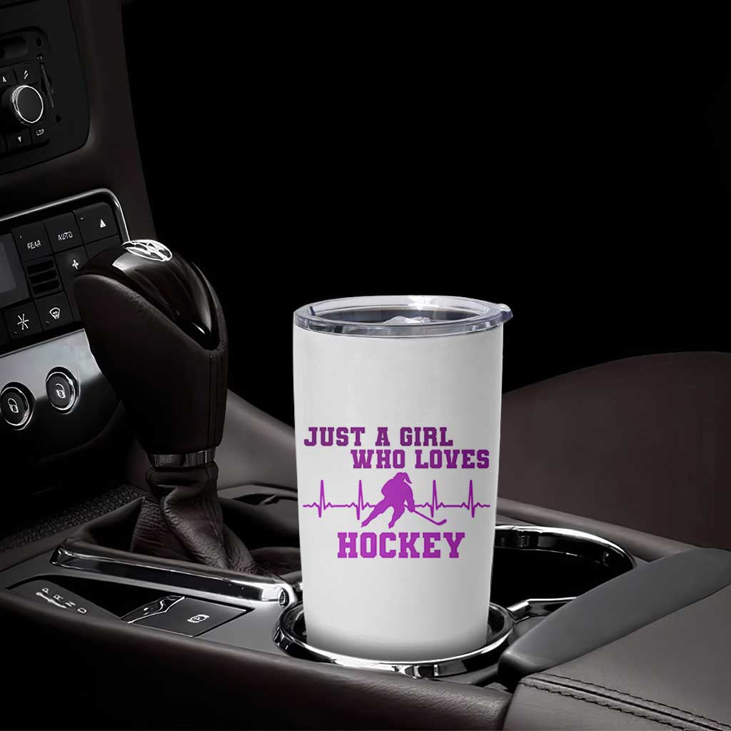 Funny Just A Girl Who Loves Hockey Tumbler Cup Gift For Women - Wonder Print Shop