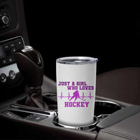 Funny Just A Girl Who Loves Hockey Tumbler Cup Gift For Women - Wonder Print Shop