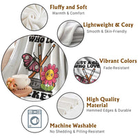 Just A Girl Who Loves Ice Hockey Throw Blanket Sports Lover Gift - Wonder Print Shop