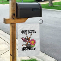 Just A Girl Who Loves Ice Hockey Garden Flag Sports Lover Gift - Wonder Print Shop