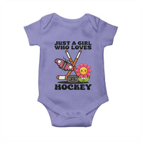 Just A Girl Who Loves Ice Hockey Baby Onesie Sports Lover Gift - Wonder Print Shop