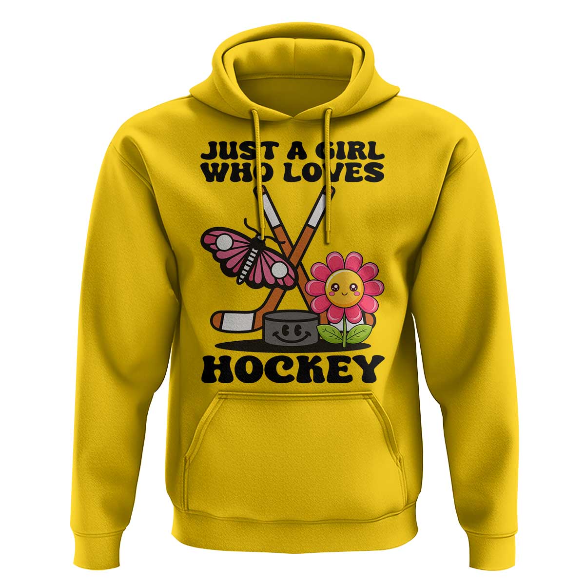 Just A Girl Who Loves Ice Hockey Hoodie Sports Lover Gift - Wonder Print Shop
