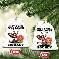 Just A Girl Who Loves Ice Hockey Ceramic Ornament Sports Lover Gift - Wonder Print Shop