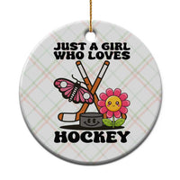 Just A Girl Who Loves Ice Hockey Ceramic Ornament Sports Lover Gift - Wonder Print Shop