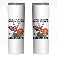 Just A Girl Who Loves Ice Hockey Skinny Tumbler Sports Lover Gift - Wonder Print Shop