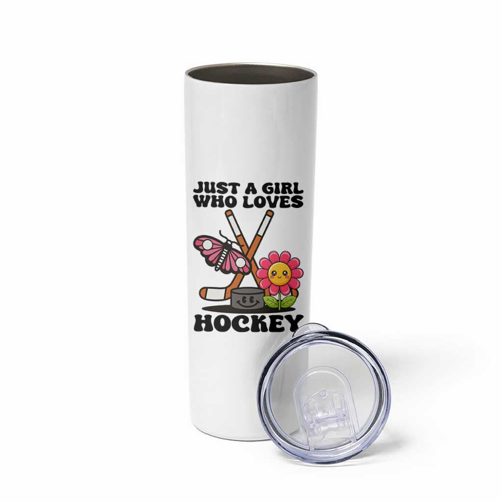 Just A Girl Who Loves Ice Hockey Skinny Tumbler Sports Lover Gift - Wonder Print Shop