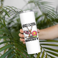 Just A Girl Who Loves Ice Hockey Skinny Tumbler Sports Lover Gift - Wonder Print Shop