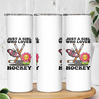 Just A Girl Who Loves Ice Hockey Skinny Tumbler Sports Lover Gift - Wonder Print Shop