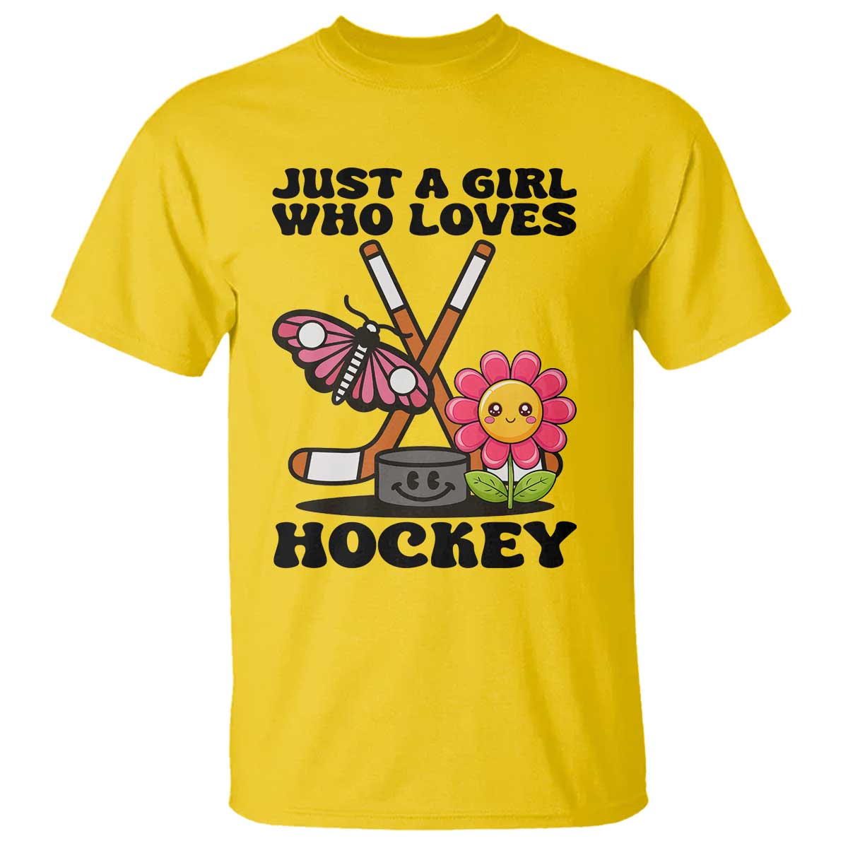 Just A Girl Who Loves Ice Hockey T Shirt Sports Lover Gift - Wonder Print Shop