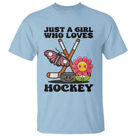 Just A Girl Who Loves Ice Hockey T Shirt Sports Lover Gift - Wonder Print Shop