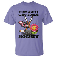 Just A Girl Who Loves Ice Hockey T Shirt Sports Lover Gift - Wonder Print Shop