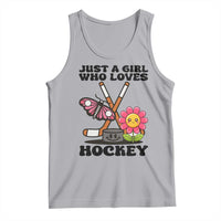 Just A Girl Who Loves Ice Hockey Tank Top Sports Lover Gift - Wonder Print Shop