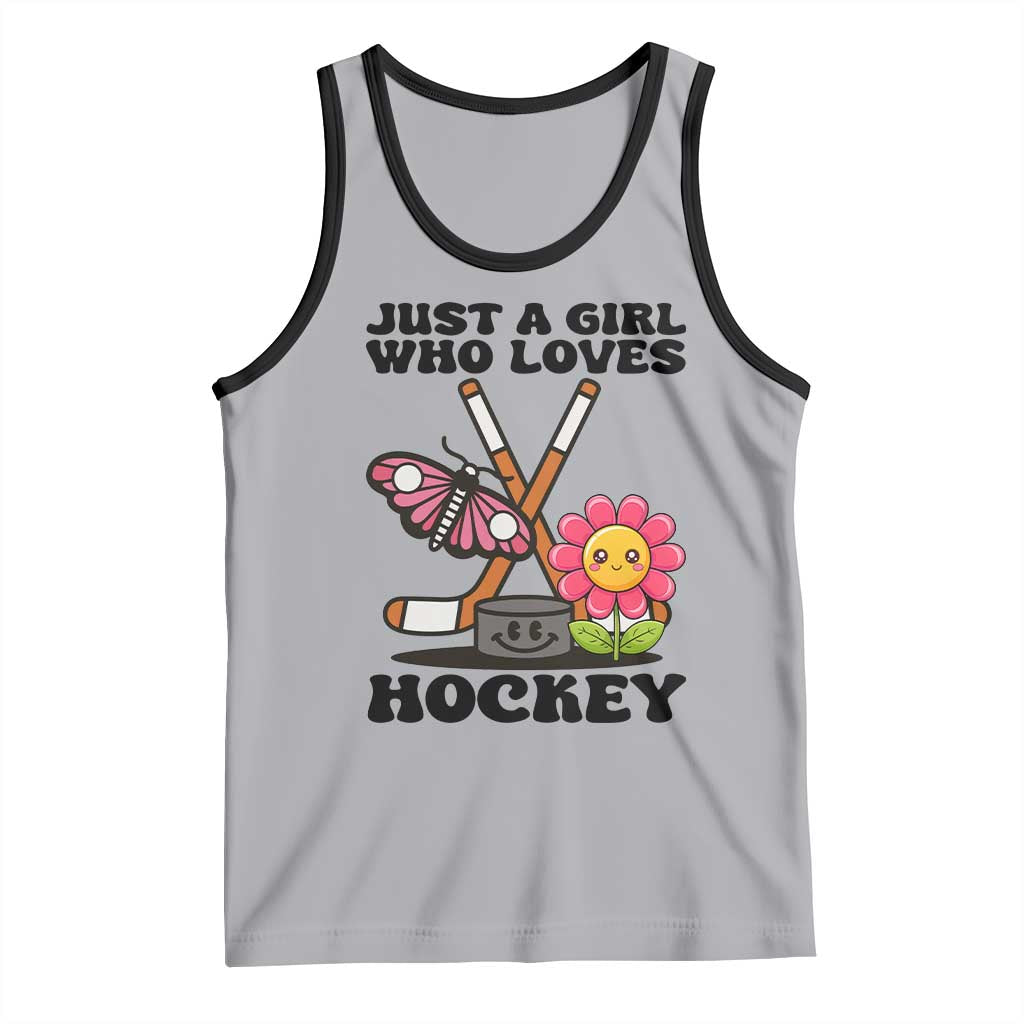 Just A Girl Who Loves Ice Hockey Tank Top Sports Lover Gift - Wonder Print Shop