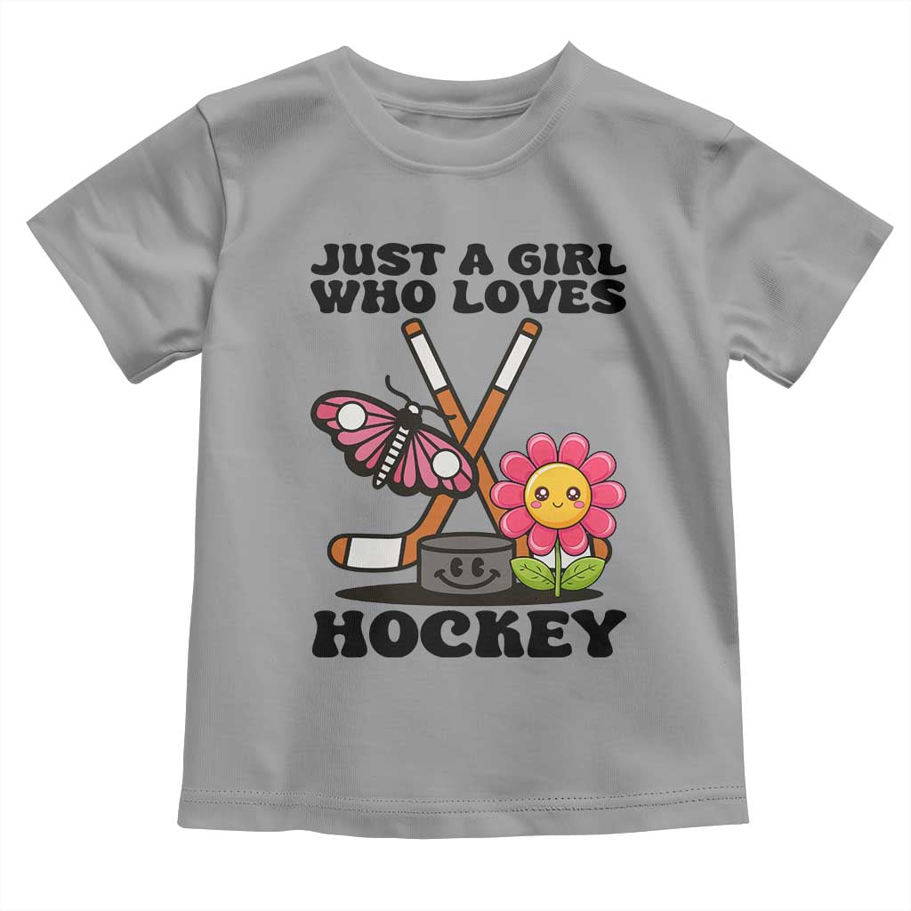 Just A Girl Who Loves Ice Hockey Toddler T Shirt Sports Lover Gift - Wonder Print Shop
