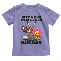 Just A Girl Who Loves Ice Hockey Toddler T Shirt Sports Lover Gift - Wonder Print Shop