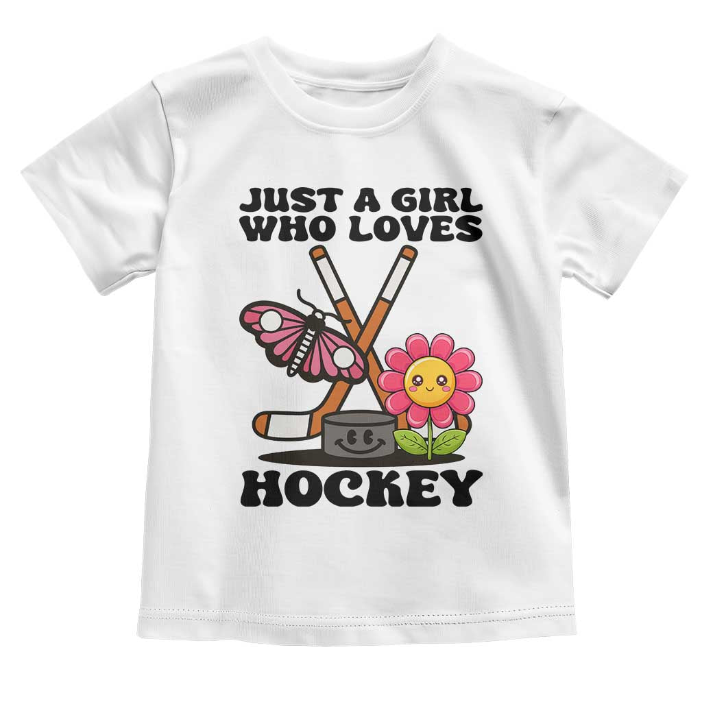 Just A Girl Who Loves Ice Hockey Toddler T Shirt Sports Lover Gift - Wonder Print Shop