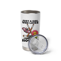 Just A Girl Who Loves Ice Hockey Tumbler Cup Sports Lover Gift - Wonder Print Shop