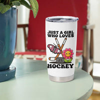 Just A Girl Who Loves Ice Hockey Tumbler Cup Sports Lover Gift - Wonder Print Shop
