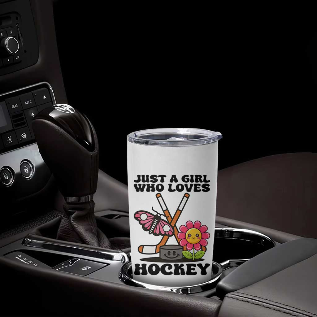 Just A Girl Who Loves Ice Hockey Tumbler Cup Sports Lover Gift - Wonder Print Shop