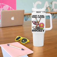 Just A Girl Who Loves Ice Hockey Tumbler With Handle Sports Lover Gift - Wonder Print Shop