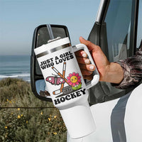 Just A Girl Who Loves Ice Hockey Tumbler With Handle Sports Lover Gift - Wonder Print Shop