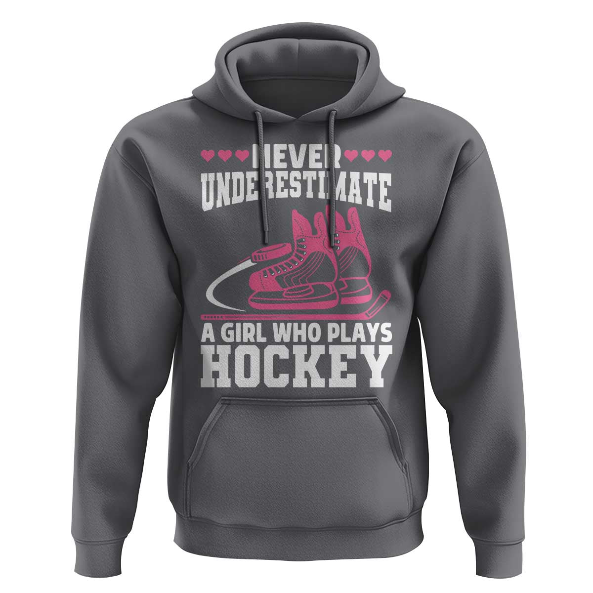 Never Underestimate A Girl Who Plays Hockey Hoodie Gift For Women - Wonder Print Shop