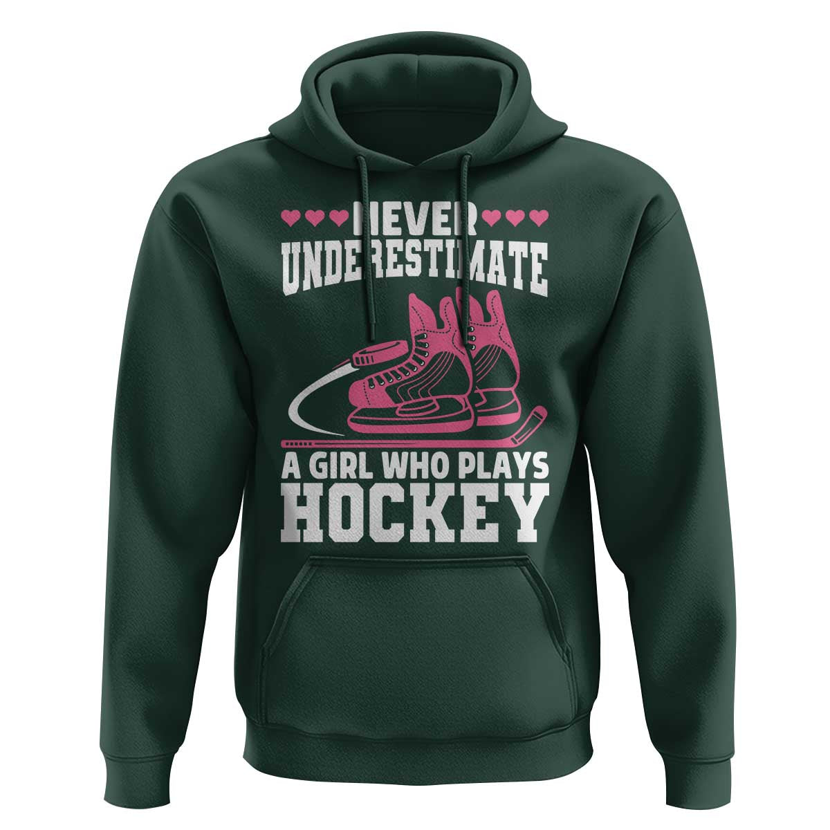 Never Underestimate A Girl Who Plays Hockey Hoodie Gift For Women - Wonder Print Shop
