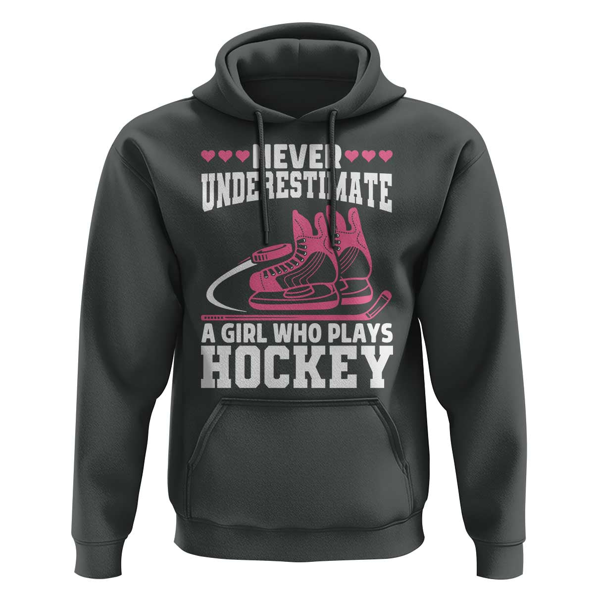 Never Underestimate A Girl Who Plays Hockey Hoodie Gift For Women - Wonder Print Shop
