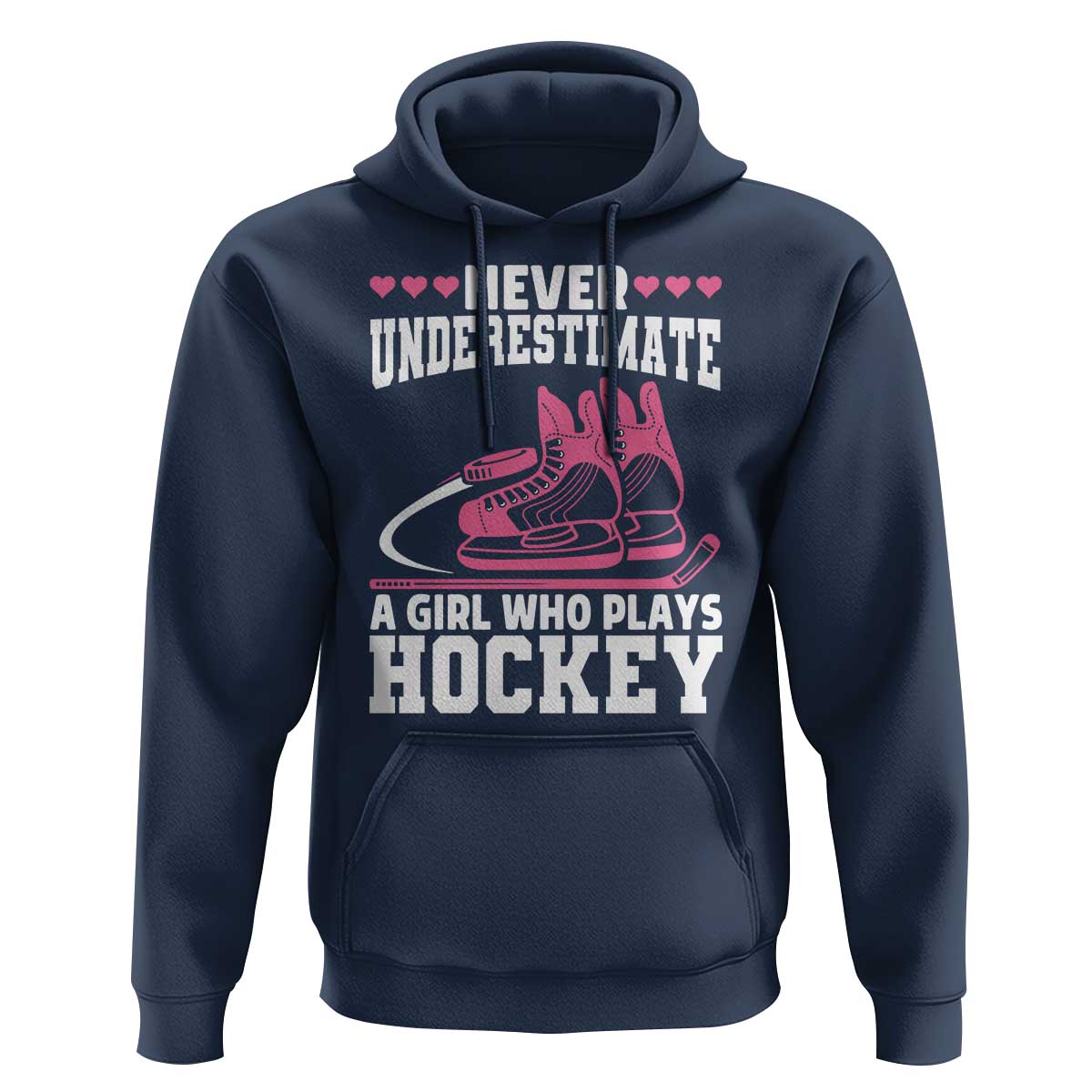 Never Underestimate A Girl Who Plays Hockey Hoodie Gift For Women - Wonder Print Shop