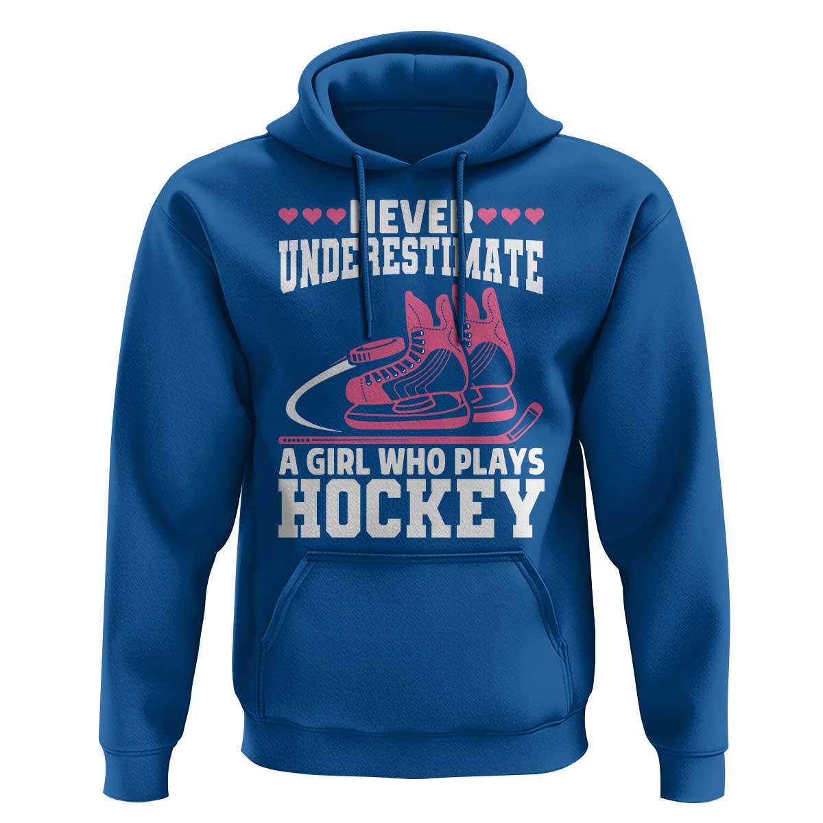 Never Underestimate A Girl Who Plays Hockey Hoodie Gift For Women - Wonder Print Shop