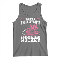 Never Underestimate A Girl Who Plays Hockey Tank Top Gift For Women - Wonder Print Shop