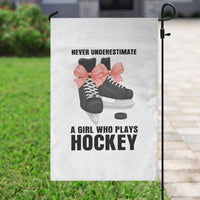 Never Underestimate A Girl Hockey Player Gift Idea Garden Flag - Wonder Print Shop