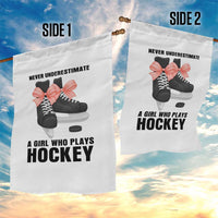 Never Underestimate A Girl Hockey Player Gift Idea Garden Flag - Wonder Print Shop