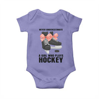 Never Underestimate A Girl Hockey Player Gift Idea Baby Onesie - Wonder Print Shop