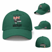 Never Underestimate A Girl Hockey Player Gift Idea Baseball Cap