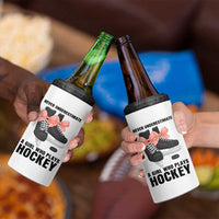Never Underestimate A Girl Hockey Player Gift Idea 4 in 1 Can Cooler Tumbler - Wonder Print Shop