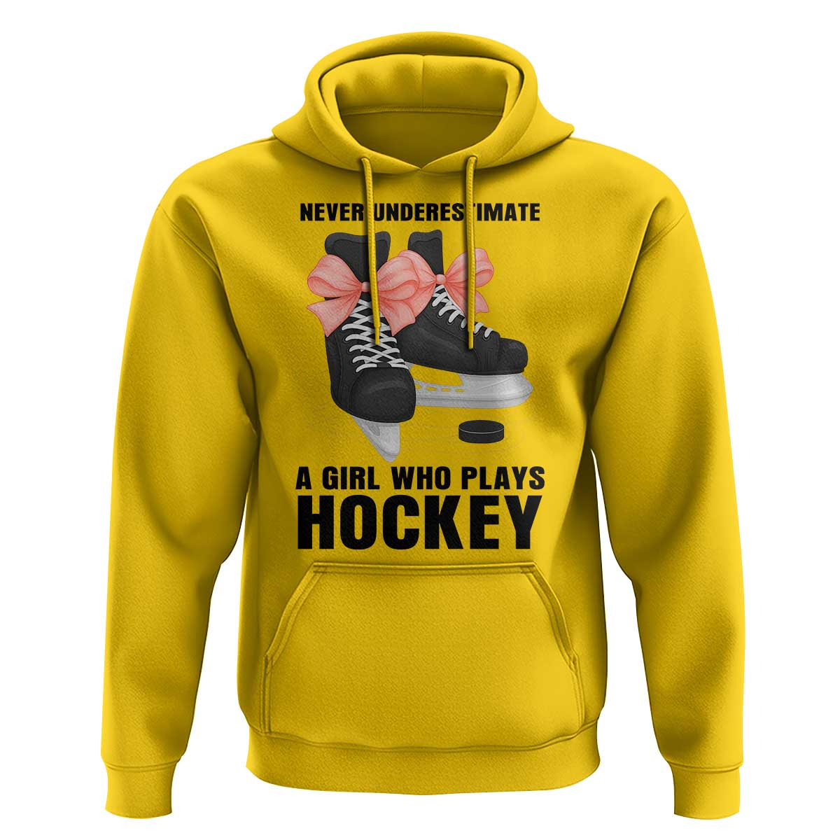 Never Underestimate A Girl Hockey Player Gift Idea Hoodie - Wonder Print Shop