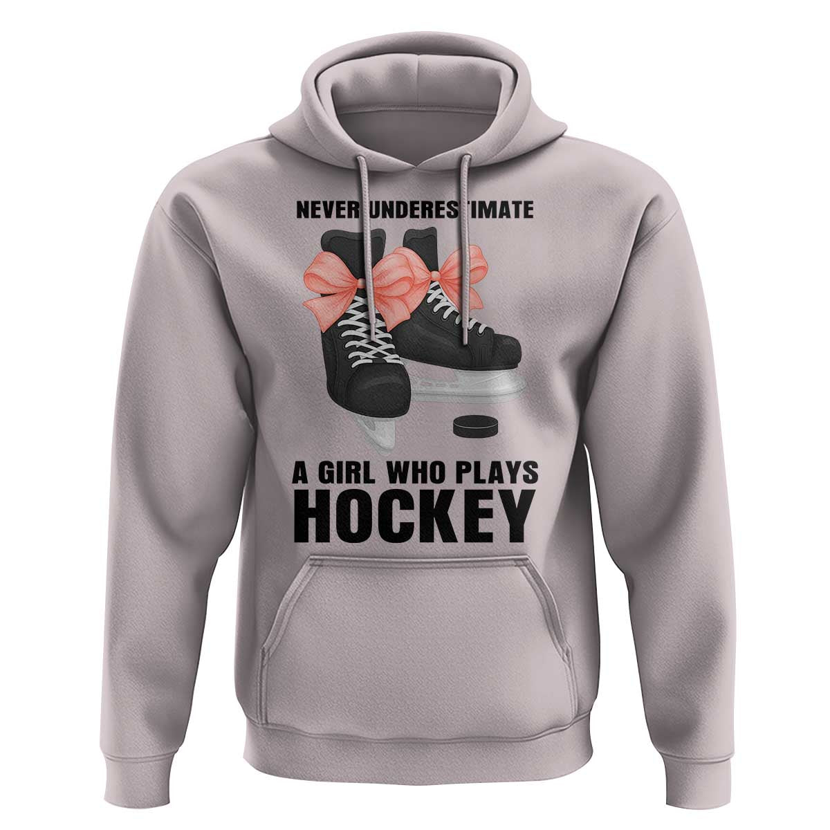 Never Underestimate A Girl Hockey Player Gift Idea Hoodie - Wonder Print Shop